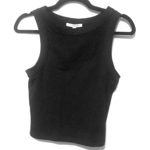 Express One Eleven Crop Top With Mesh - S